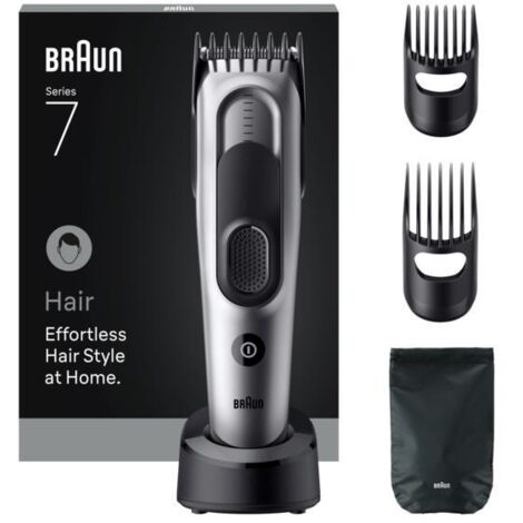 Braun HC7590 tondeuse à cheveux Noir, Argent 17 Hybrides nickel-métal (NiMH) (1/2)