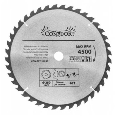 Lame de scie Condor CON-TCT-3504 350 mm Z40 (1/2)