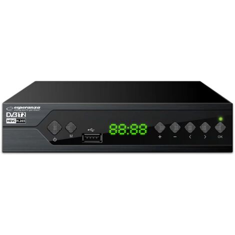 Décodeur TV Esperanza EV107R Câble Noir