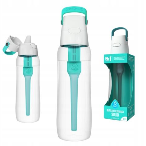 Bouteille d'eau solide Dafi avec filtre turquoise 0,7 l Tritan (1/5)