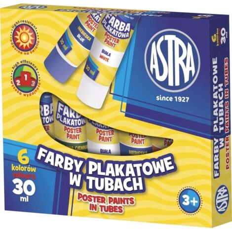 PEINTURE POUR AFFICHE TUBE 6 COULEURS 30ML A'5 83119900 0256 (1/2)