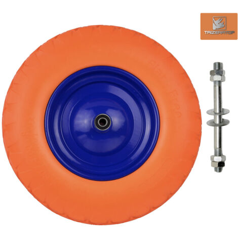 Geko G71024 Roue en PU, 4.00-8 avec jante, multicolore (1/4)