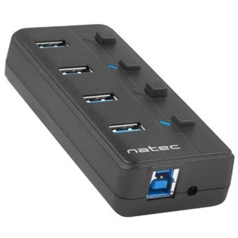 NATEC HUB USB 3.0 MANTIS 2 4 PORTS AVEC INTERRUPTEUR+ALIMENTATION