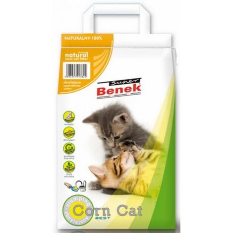 Certech Super Benek Corn Cat - Litière agglomérante pour chat en maïs 14 l