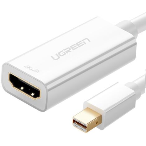 Adaptateur Mini DisplayPort FHD (mâle) vers HDMI (femelle) blanc (1/5)
