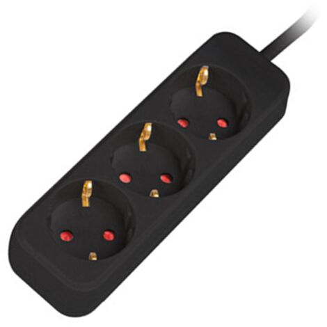 LANBERG RÈGLES DE MARQUE MODÈLE 3 OUTLET SCHUKO NOIR 1.5M PS0-03F-0150-BK (1/4)