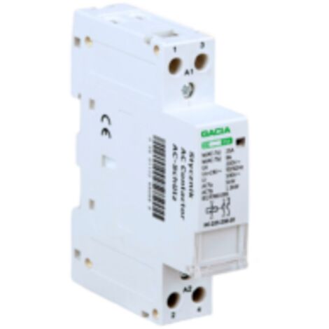Contacteur 2P 25A 230V – 2NO pour gestion heures pleines/heures creuses – 5kW pour systèmes monophasés et triphasés (1/2)