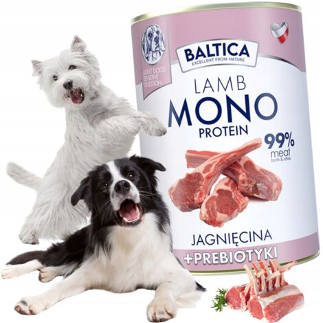 Nourriture humide pour chien BALTICA Monoprotein AGNEAU AVEC PRÉBIOTIQUES 400 g