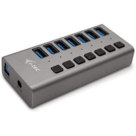 i-tec U3CHARGEHUB7 chargeur d'appareils mobiles Universel Gris Secteur Charge rapide Intérieure (1/5)