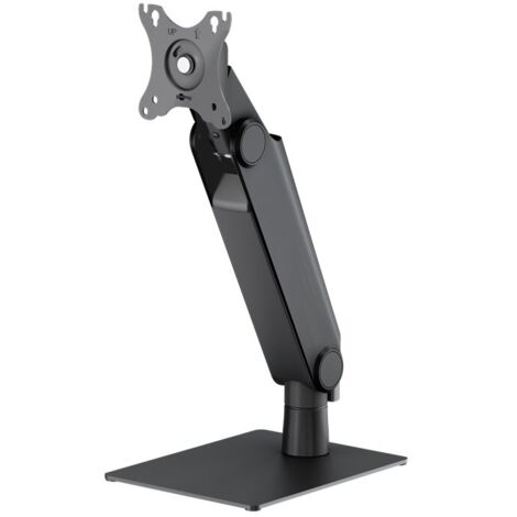 Support pour Écran sur Pied Single, noir, pour moniteurs de 17 à 32 pouces (43 - 81 cm), max. 8 kg, support de table entièrement articulé. (1/5)