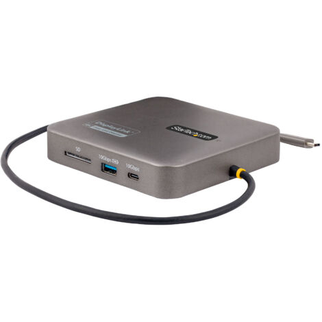 StarTech.com Adaptateur Multiport USB-C, Double HDMI Vidéo, 4K 60Hz, Hub USB-A/USB-C 10Gbps à 2 ports, 100W PD, GbE, SD, Câble de 56cm, Dock/Station d'Accueil de voyage