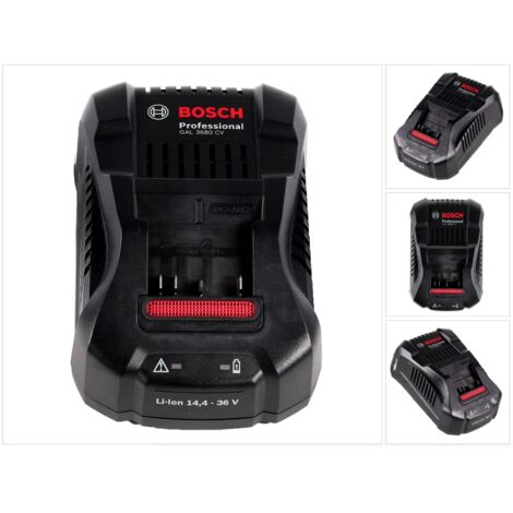 Bosch – Chargeur rapide 14,4 - 36 V pour batterie Li-Ion – Courant de charge 8 A – Charge 80% en 25 min – Système de refroidissement intégré (1/10)