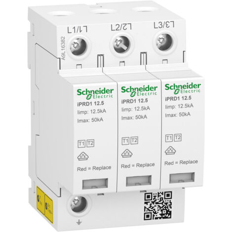 Acti9 Parafoudre iPRD1 12,5r - debro type1 - 3P - 350V - report signal - TT TN (1/4)