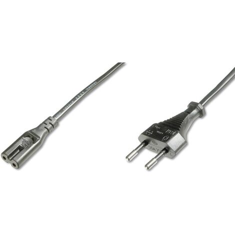 Cordon électrique Digitus appareils IEC, alimentation [1x prise femelle C7 - 1x fiche Euro mâle] 1.80 m noir S382581 (1/4)