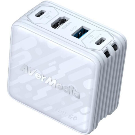 Chargeur GaN - AVERMEDIA - 100W avec Capture Vidéo FHD GC313Pro Blanc (1/4)