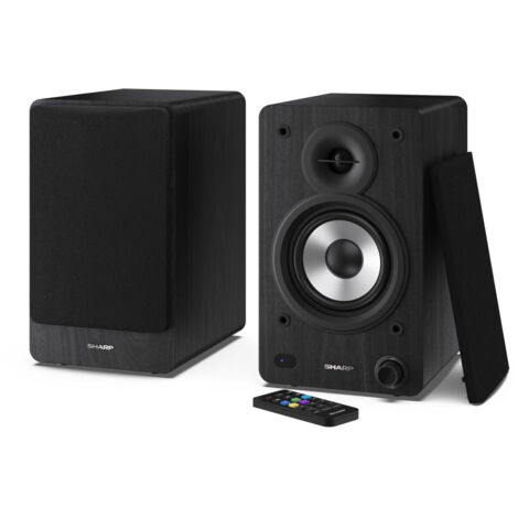 Sharp Bookshelf Speakers haut-parleur 2-voies Noir Avec fil &sans fil 60 W (1/5)