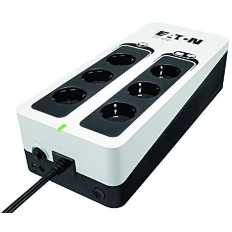 Onduleur Eaton 3S 450 DIN - Off-line UPS - 3S450D - 450VA 6 prises DIN europeennes Noir/Blanc (1/10)