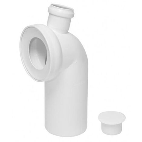 Wirquin – Raccord de tuyau d'égout 110 mm – Entrée latérale 50 mm – PVC durable pour montage rapide – Angle coude 90° pour traitement eaux usées