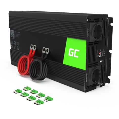 Green Cell INV25 adaptateur secteur/onduleur Auto 1500 W Noir (1/2)