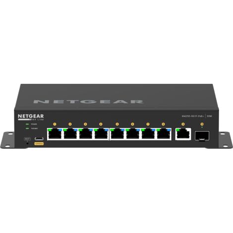 Switch géré NETGEAR 8x1G PoE+ 110W 1x1G et 1xSFP (1/5)