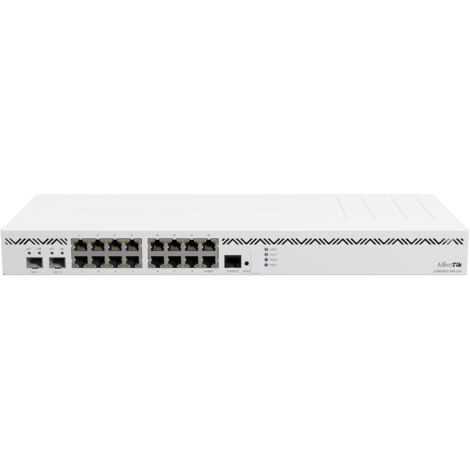 Routeur Mikrotik CCR2004-16G-2S+. Nombre total de ports Ethernet : 18  Architecture : ARM 64 bits  Cœurs de processeur : 4.