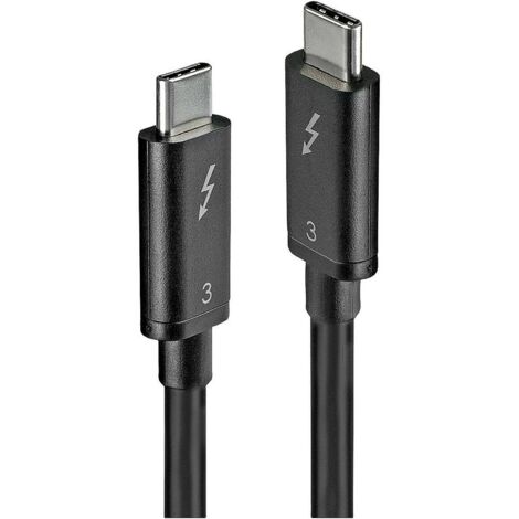 LINDY Câble USB USB 3.2 Gen1 (USB 3.0) USB-C® mâle, USB-C® mâle 0.50 m noir 41555 S216182 (1/4)