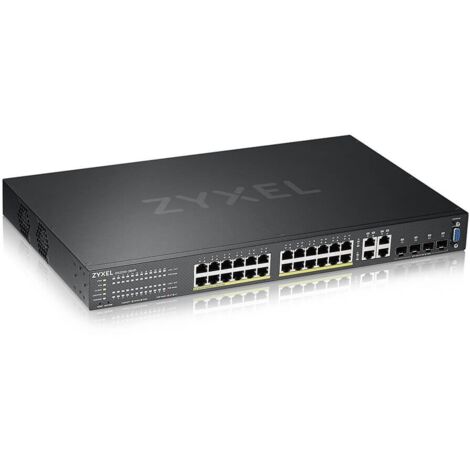 Commutateur réseau Zyxel GS2220-28HP-EU0101F Géré Gigabit Ethernet L2 (10/100/1000) Power over Ethernet (PoE) Noir (1/4)
