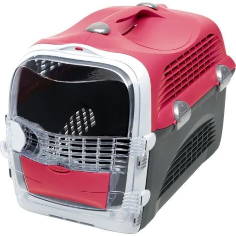 CAT IT Cage de transport Cabrio - Rouge cerise - Pour chat (1/5)