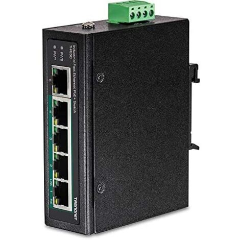 TRENDnet 5-Port IND.Fast ETH POE+ Switch DIN-Rail (1/5)