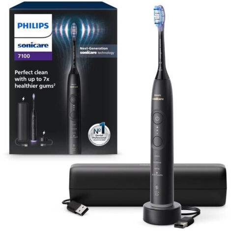 Brosse a dents - PHILIPS - HX7421/01 - Sonicare - Serie 7100 - Noir - Eléctrique (1/4)
