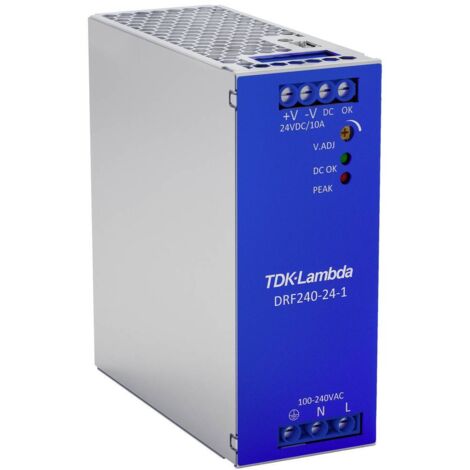 TDK-Lambda DRF240-24-1 Alimentation rail DIN 24 V/DC 240 W Nbr. de sorties:1 x Contenu 1 pc(s) Y870201 (1/2)