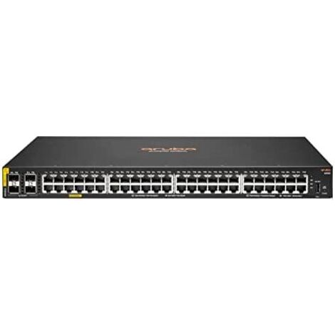 Aruba 6000 48G Class4 PoE 4SFP 370W Géré L3 Gigabit Ethernet (10/100/1000) Connexion Ethernet, supportant l'alimentation via ce port (PoE) 1U (1/3)