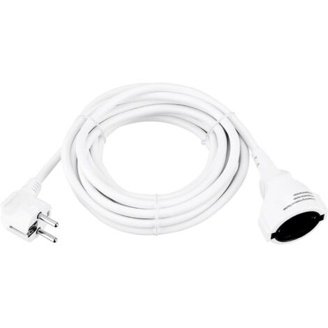 rev Rallonge électrique blanche 5 mètres PVC durable (1/2)
