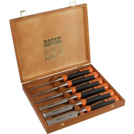Bahco Set de burins acier inoxydable boîte bois