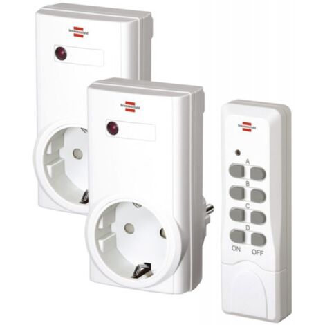 Brennenstuhl Kit de commutation radio RCS 1000 N Comfort 1 émetteur portatif,2 récepteurs de commutation 1000W - 1507150 (1/4)
