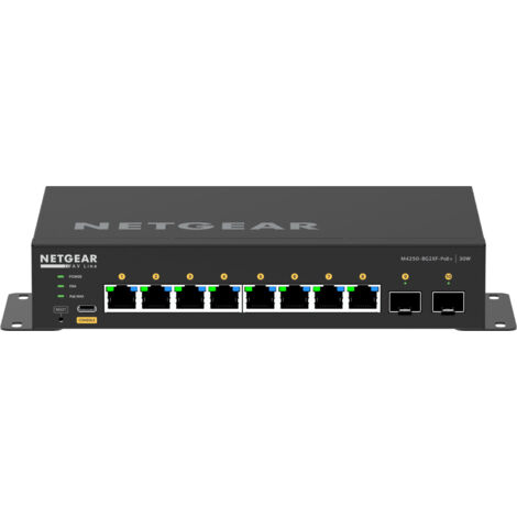 NETGEAR GSM4210PX-100EUS commutateur réseau Géré L2/L3 Gigabit Ethernet (10/100/1000) Connexion Ethernet, supportant l'alimentation via ce port (PoE) Noir (1/5)