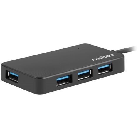 NATEC Hub USB 3.0 Moth (4 ports, noir)
