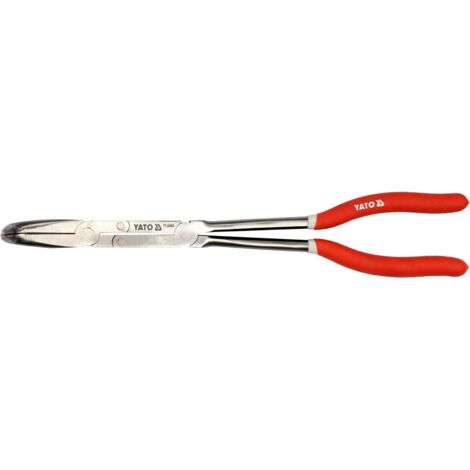 Pince à bec long coudée à 90 degrés, 2 articulations, 330 mm - YT-20402 (1/3)