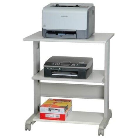 Roline Table de presse gris clair pour bureau (1/2)