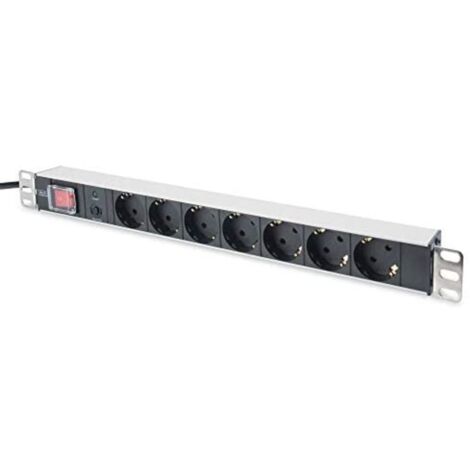 Digitus 1HE Aluminium Steckdosenleiste Rack Mount 16A, 4000W, 250VAC schwarz (1/5)