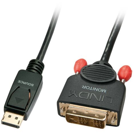 Lindy 41489 câble vidéo et adaptateur 0,5 m DisplayPort DVI-D Noir (1/4)