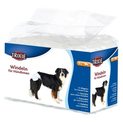 Couche culotte pour chien  Désignation : Couche XL  Taille : 40 à 58 cm Trixie 23636