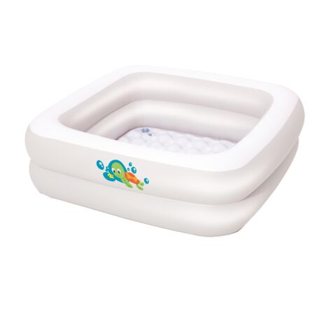 Bestway – Baignoire gonflable pour bébé 86 x 86 x 25 cm – PVC robuste – Fond nervuré antidérapant – Pour douche et voyages