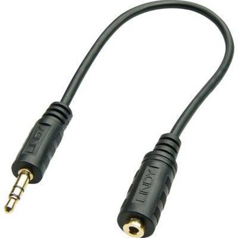 Câbles et adaptateurs audio vidéo LINDY Audio Adapter Cable 3.5mm Male / 2.5mm Female 20cm Cable (1/2)