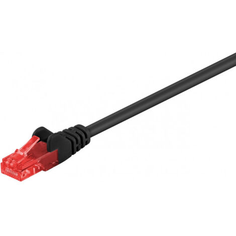 68679 Câble/Cordon réseau RJ45 extérieur Goobay Catégorie 6 UTP (U/UTP) Droit 15m (Noir) (1/2)