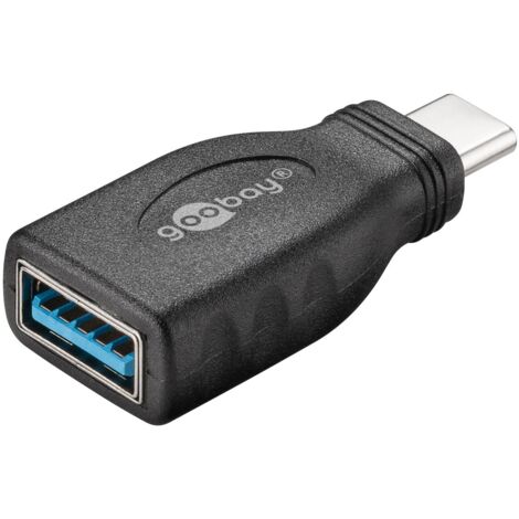 45395 Adaptateur USB 3.0 Type C Goobay vers USB Type A OTG (Noir) (1/2)