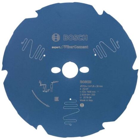 Bosch – Lame de scie circulaire pour fibrociment 254mm – Dents PCD pour longévité – Fentes d'amortissement pour fonctionnement silencieux