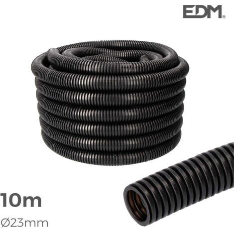 EDM – Gaine électrique préfilée ondulée intérieure 23 mm – Longueur 10 m – Qualité certifiée CE – Pour câblage sécurisé intérieur (1/4)