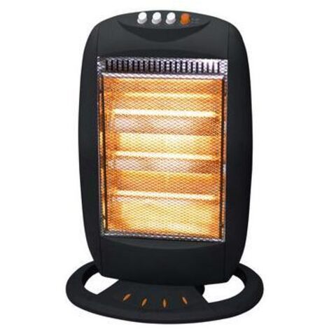 Appareil de chauffage halogène 1200 W – 454B – Chauffage d'appoint électrique intérieur – Noir – Ardes