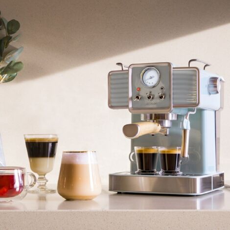 Machine à Expresso JIATZOCN Rétro - 20 Bars - 1,5L - Argenté - Neuve